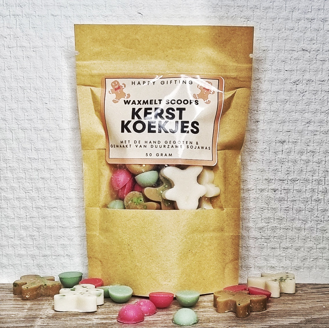 Waxmelt Scoops Kerstkoekjes - Kerstkoekjes geur - 50 gram 40 tot 50 uur geurverspreiding - Kerst - Kraftzak