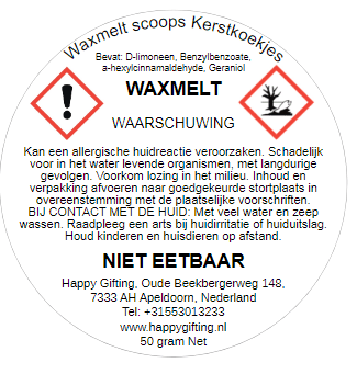 Waxmelt Scoops Kerstkoekjes - Kerstkoekjes geur - 50 gram 40 tot 50 uur geurverspreiding - Kerst - Kraftzak