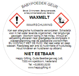 Waxmelt in hartvorm - Babypoeder geur - 4 stuks - 30 gram ruim 15 uur geurplezier