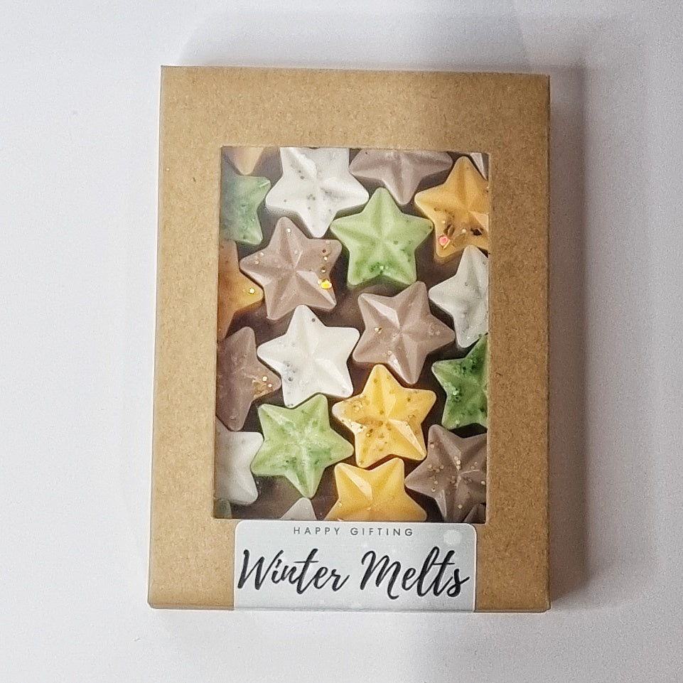 Winter Melts 150 gram - Bevat de geuren: Sinaasappel/Kaneel, Vanille, Hete Appeltaart en Kaneel - Kerst - Geschenkverpakking