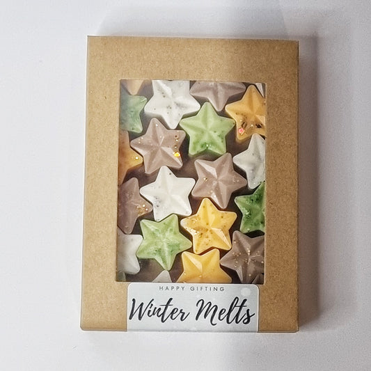 Winter Melts 150 gram - Bevat de geuren: Sinaasappel/Kaneel, Vanille, Hete Appeltaart en Kaneel - Kerst - Geschenkverpakking