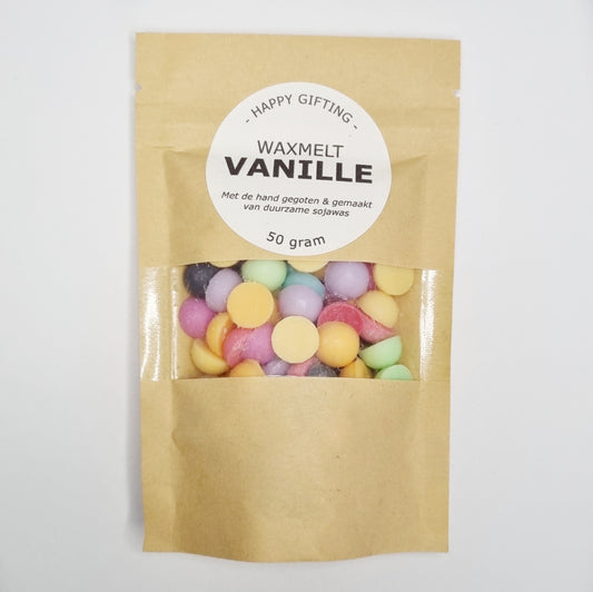 Waxmelt scoops in kraftzak - Vanille geur - 50 gram ruim 40 uur geurverspreiding