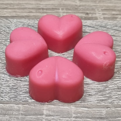 Waxmelt in hartvorm - Kersen geur - 4 stuks - 30 gram ruim 15 uur geurplezier