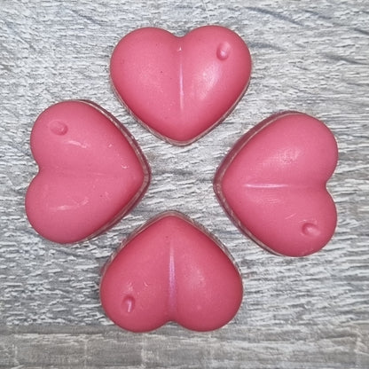 Waxmelt in hartvorm - Kersen geur - 4 stuks - 30 gram ruim 15 uur geurplezier
