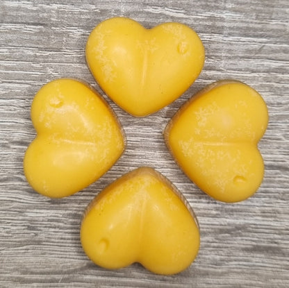 Waxmelt in hartvorm - Sinaasappel Kaneel geur - 4 stuks - 30 gram ruim 15 uur geurplezier FOTO VOLGT NOG