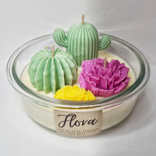 Flora geurkaars - Tropical en vanille geur - 275 gram