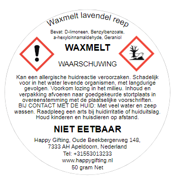 Waxmelt Lavendel reep - Lavendel geur - 50 gram 40 tot 45 uur geurverspreiding