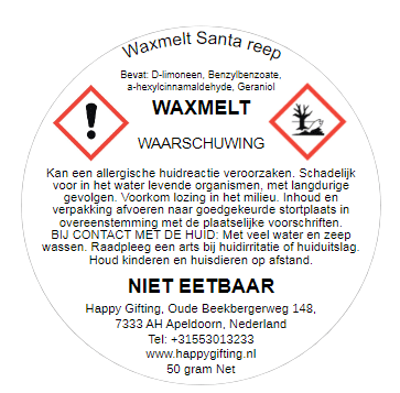 Waxmelt Santa reep - Kerstboom geur - 50 gram 40 tot 45 uur geurverspreiding - Kerst