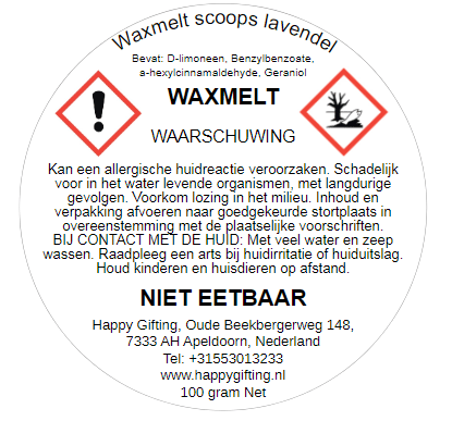 Waxmelt Scoops Lavendel - Lavendel geur - 100 gram 80 tot 100 uur geurverspreiding