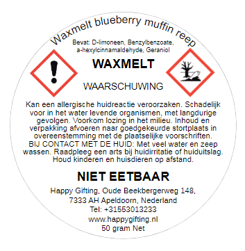 Waxmelt Blueberry Muffin reep - Blueberry Muffin geur - 50 gram 40 tot 45 uur geurverspreiding