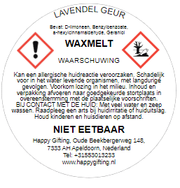 Waxmelt in hartvorm - Lavendel geur - 4 stuks - 30 gram ruim 15 uur geurplezier