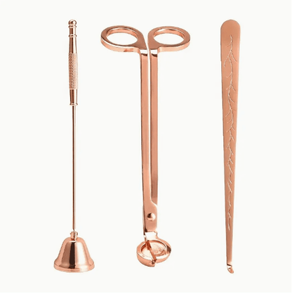 3 in 1 kaars accessoire set – Roestvrij staal - Lontdipper wick dipper - Lonttrimmer wick trimmer - Kaarsendover - Geschenkset