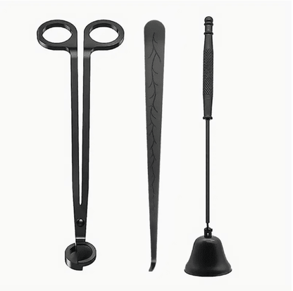 3 in 1 kaars accessoire set – Roestvrij staal - Lontdipper wick dipper - Lonttrimmer wick trimmer - Kaarsendover - Geschenkset